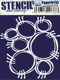 PaperArtsy - Mini Mask - PM005 - Emma Godfrey - Circles and Lines