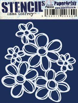PaperArtsy - Mini Mask - PM008 - Emma Godfrey - Small Flowers