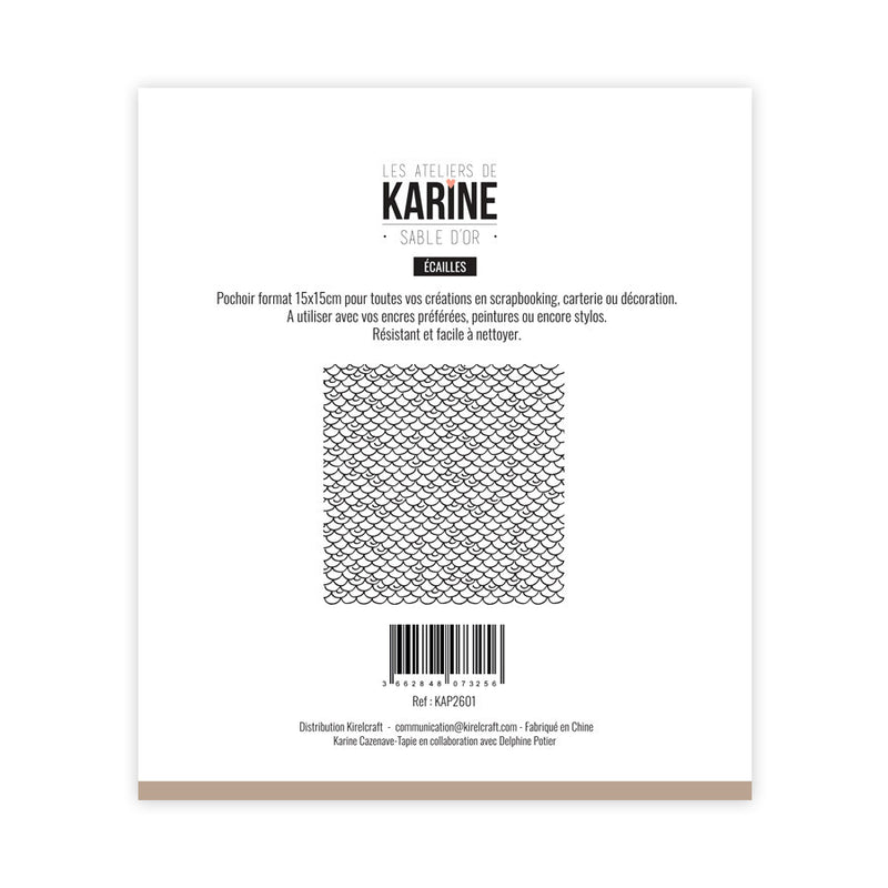 Les Ateliers De Karine - 6 x 6 Stencil - Scales