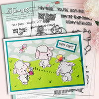 Polkadoodles - Clear Polymer Stamp Set - A6 - Hoppy Birthday