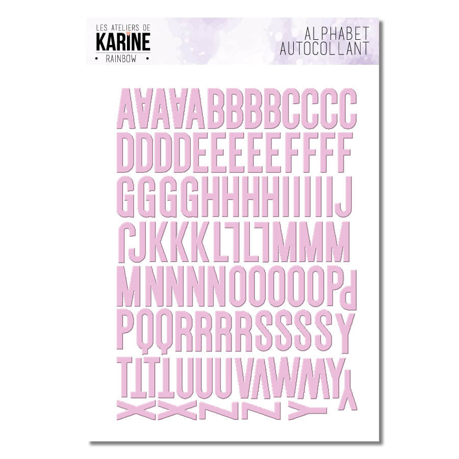 Les Ateliers De Karine - Alphabet Stickers - Pink