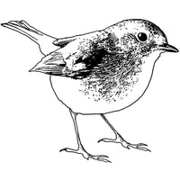 Crafty Individuals - Unmounted Rubber Stamp - 456 - Sweet Robin Redbreast