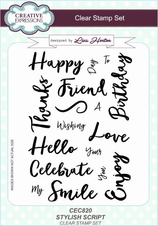 Creative Expressions - Stylish Script - Clear Stamp Set