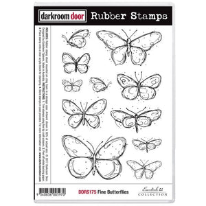 Darkroom Door - Rubber Stamp Set - Fine Butterflies
