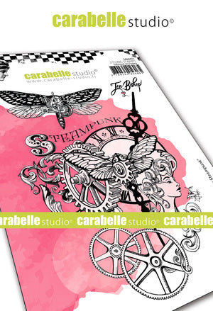 Carabelle Studio - Rubber Cling Stamp A6 -Steampunk Chronicles - Jen Bishop