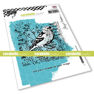 Carabelle Studio - A6 - Rubber Cling Stamp Set - Birgit Koopsen - Dream Wings