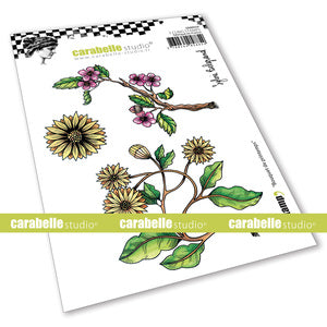 Carabelle Studio - A6 - Rubber Cling Stamp Set - Sylvie Belgrand - Spring Bouquet