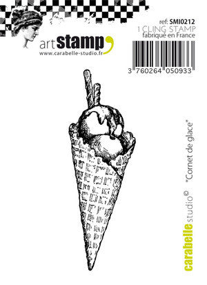 Carabelle Studio - Rubber Cling Stamp - Ice Cream Cone