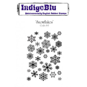 IndigoBlu - Cling Mounted Stamp - Snowflakes