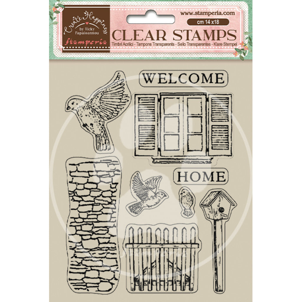 Stamperia - A5 - Clear Stamp Set - Create Happiness - Birds