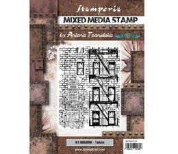 Stamperia - Rubber Foam Mounted Stamps - Antonis Tzanidakis - Sir Vagabond - Aviator - NYC Building