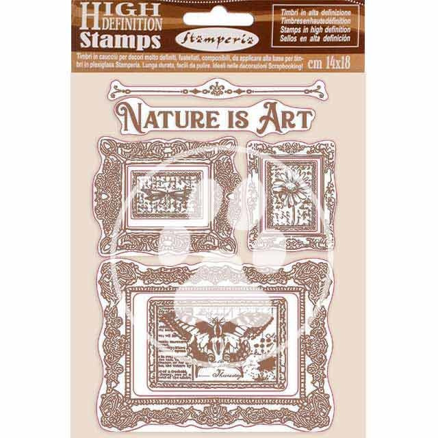Stamperia - A5 - Foam Mounted Stamp Set - Nature is Art Frames