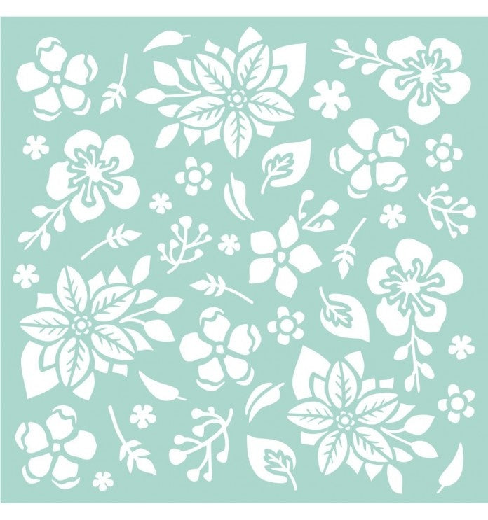 Stamperia - Thick Stencil - Flowers & Leaves