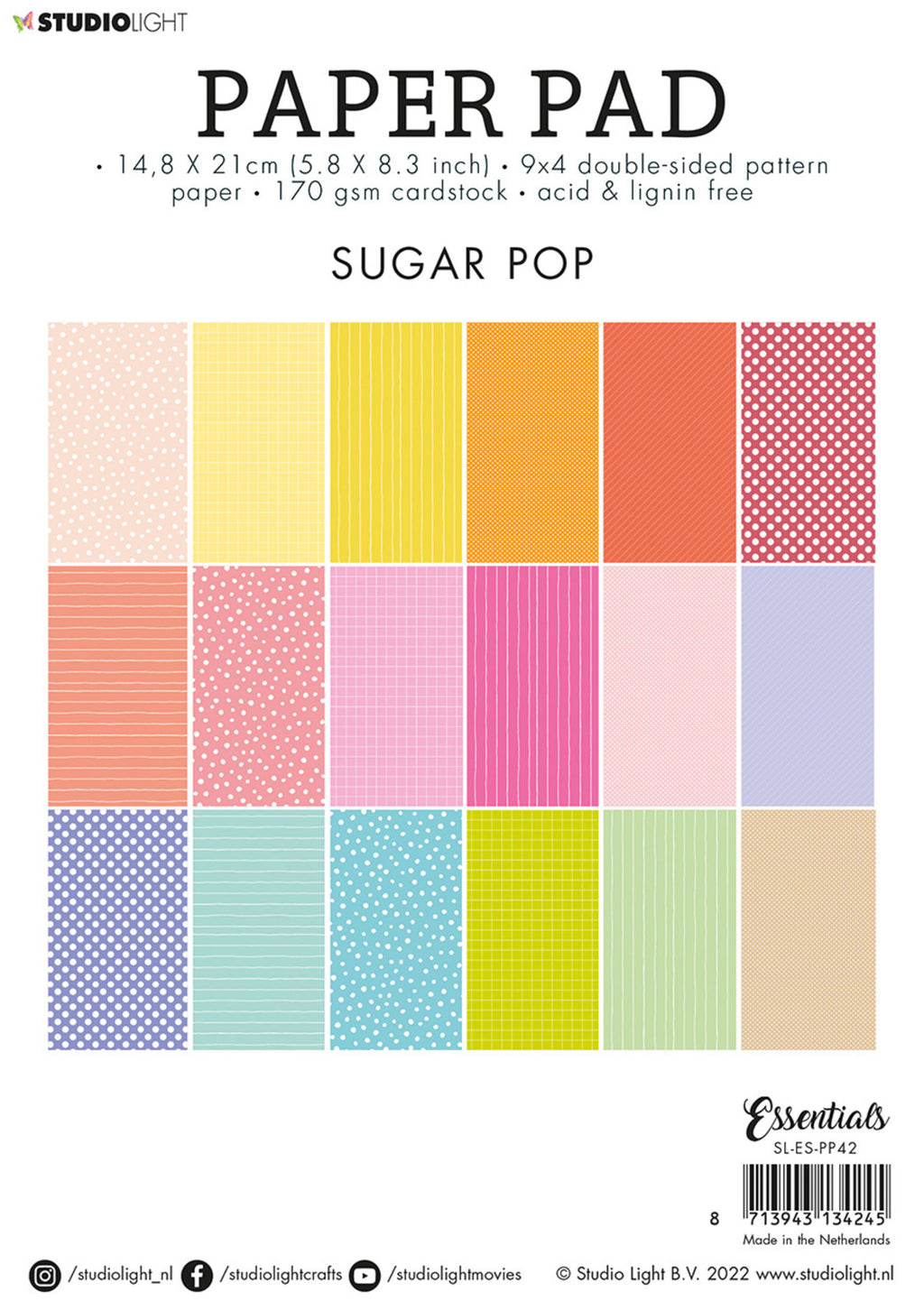 Studio Light - Essentials - Paper Pad - Sugar Pop