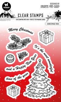 Studio Light - A6 - Clear Stamp Set - Laurens Van Gurp - Christmas Tree