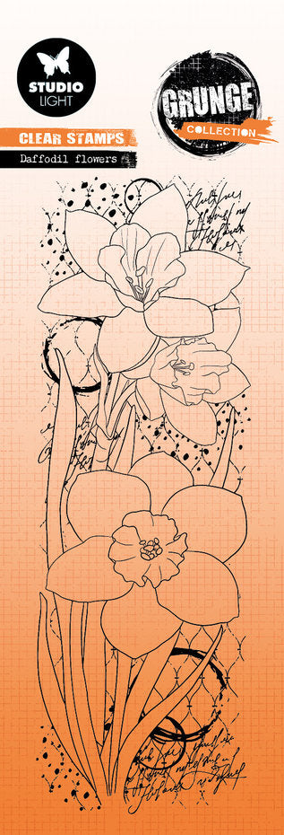 Studio Light - Grunge - Clear Stamp - Daffodil Flowers