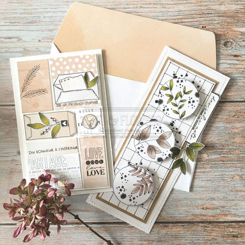 Chou & Flowers - Clear Stamps - A6 - Envelopes & Flowers