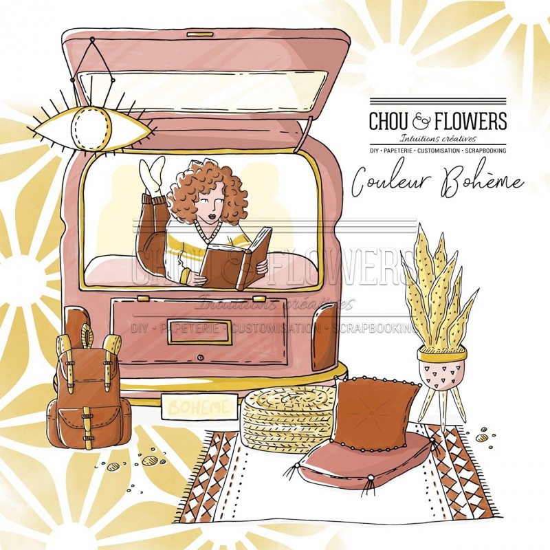 Chou & Flowers - Clear Stamps - Explorer