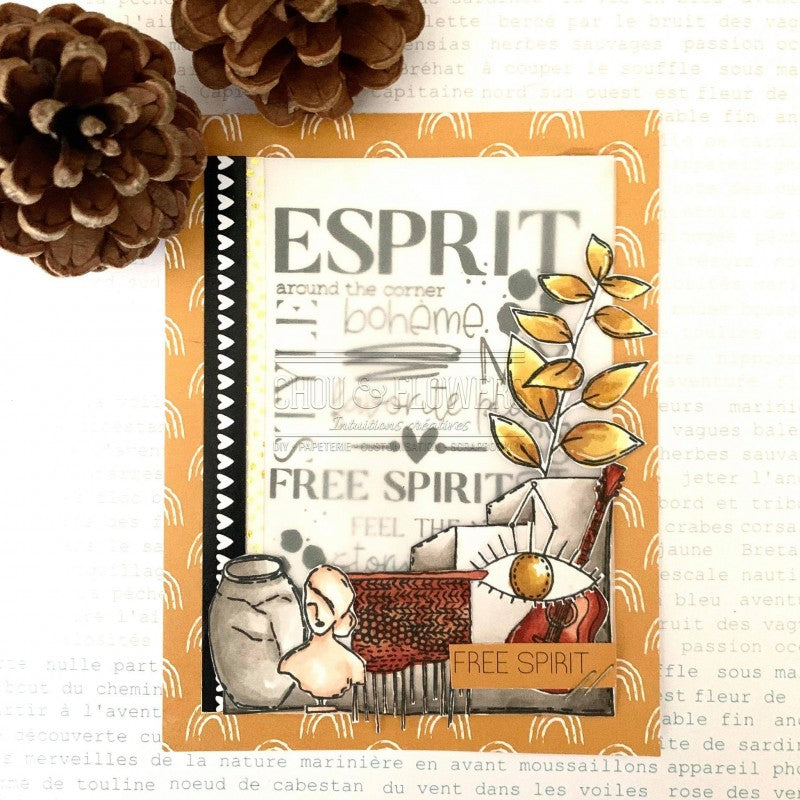 Chou & Flowers - Clear Stamps - Bohemian Spirit Text