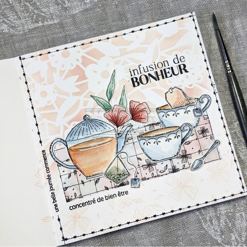 Chou & Flowers - Clear Stamps - Infusion of Happiness