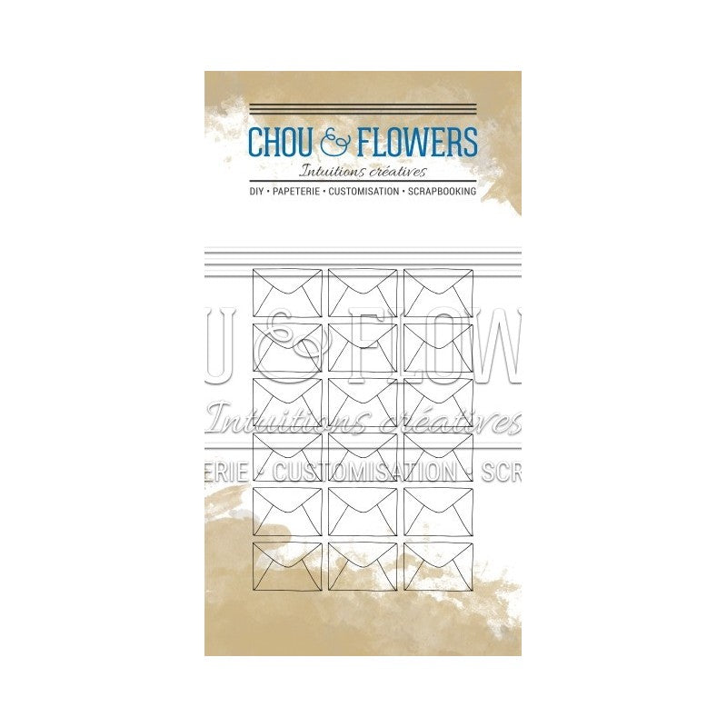 Chou & Flowers - Clear Stamp - Mini Envelopes