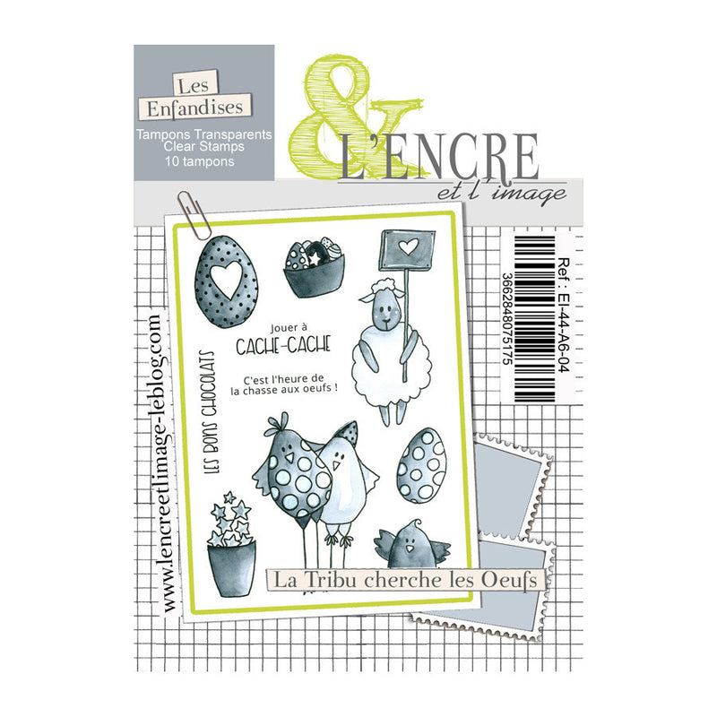 L'Encre et L'Image - A6 - Clear Stamp Set - Looking for Eggs