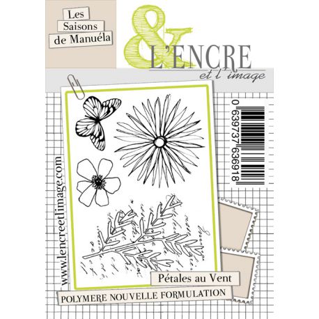 L'Encre et L'Image - A6 - Clear Stamp Set - Petals in the Wind