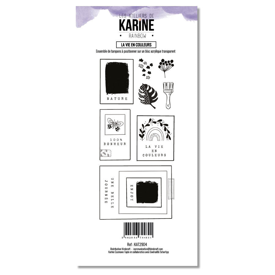 Les Ateliers De Karine - Clear Stamp Set - Life in Colors
