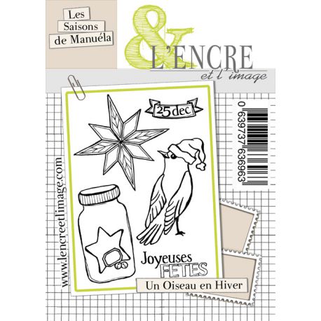 L'Encre et L'Image - A6 - Clear Stamp Set - A Bird in Winter