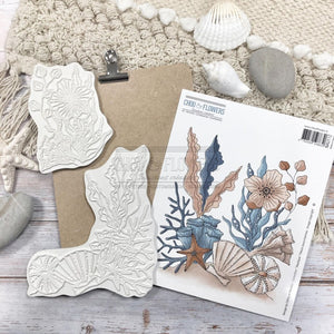 Chou & Flowers - White Rubber Stamps - Underwater Flowers