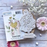 Chou & Flowers - White Rubber Stamps - Vibrations