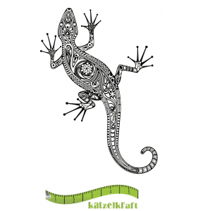 Katzelkraft - SOLO59 - Unmounted Red Rubber Stamp - Gecko