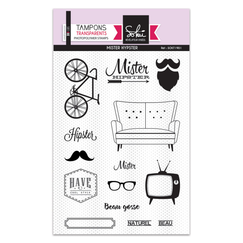 Sokai - Clear Stamp Set - A6 - Mister Hipster