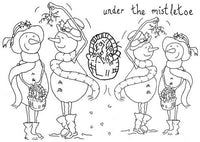 The Card Hut - A6 - Snowboots: Under the Mistletoe