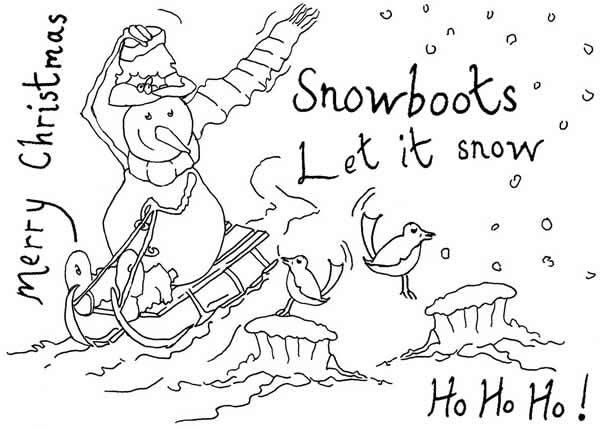 The Card Hut - A6 - Snowboots: Merry Christmas