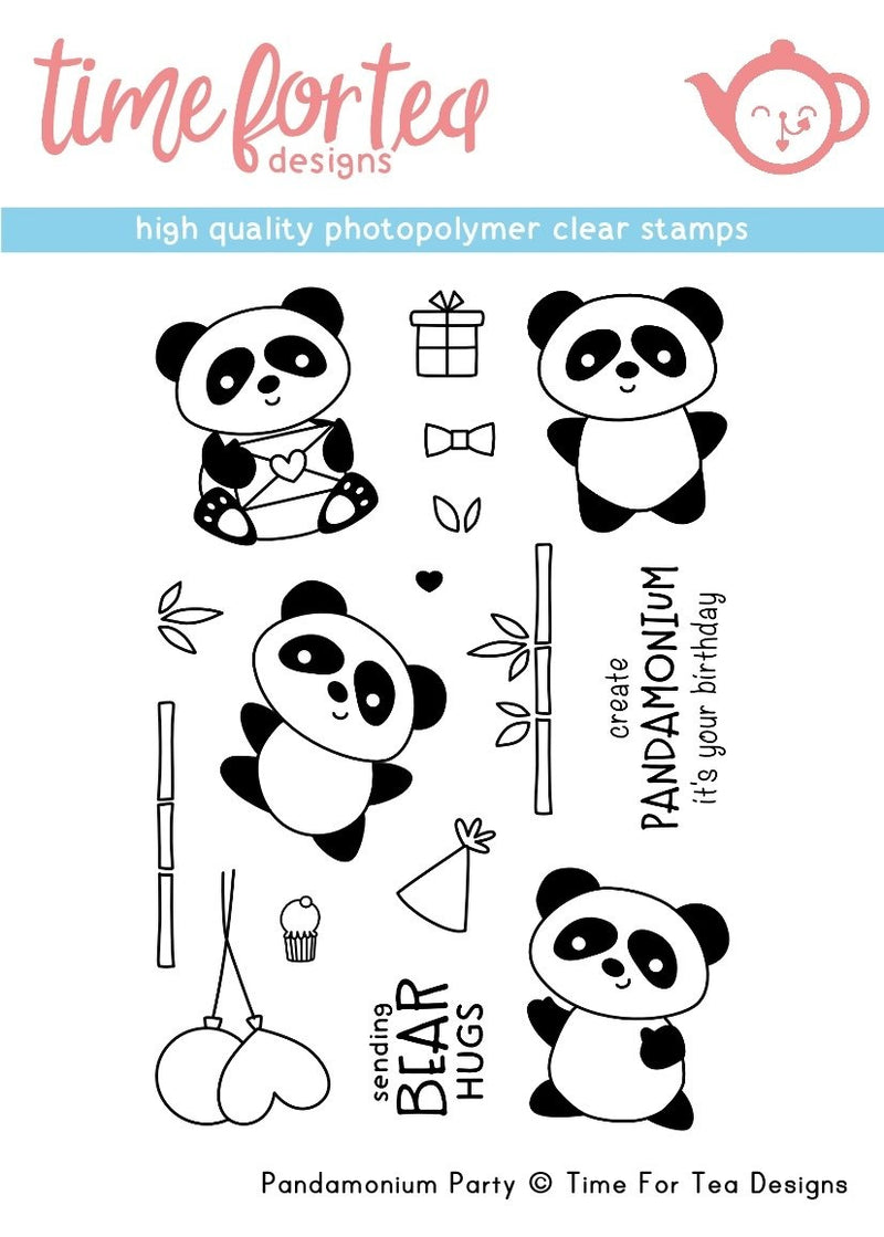 Time For Tea - Clear Stamp Set - Pandamonium Party
