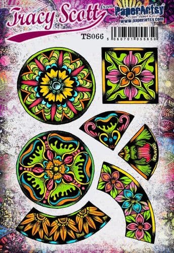 PaperArtsy - Tracy Scott 66 - Rubber Cling Mounted Stamp Set