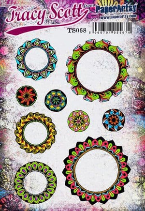 PaperArtsy - Tracy Scott 68 - Rubber Cling Mounted Stamp Set