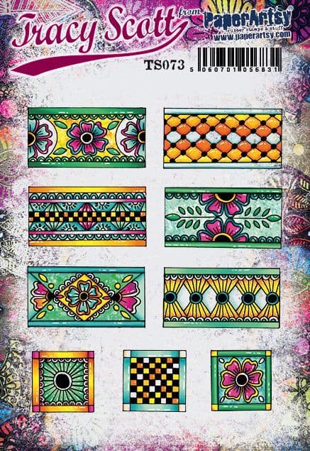 PaperArtsy - Tracy Scott 73 - Rubber Cling Mounted Stamp Set