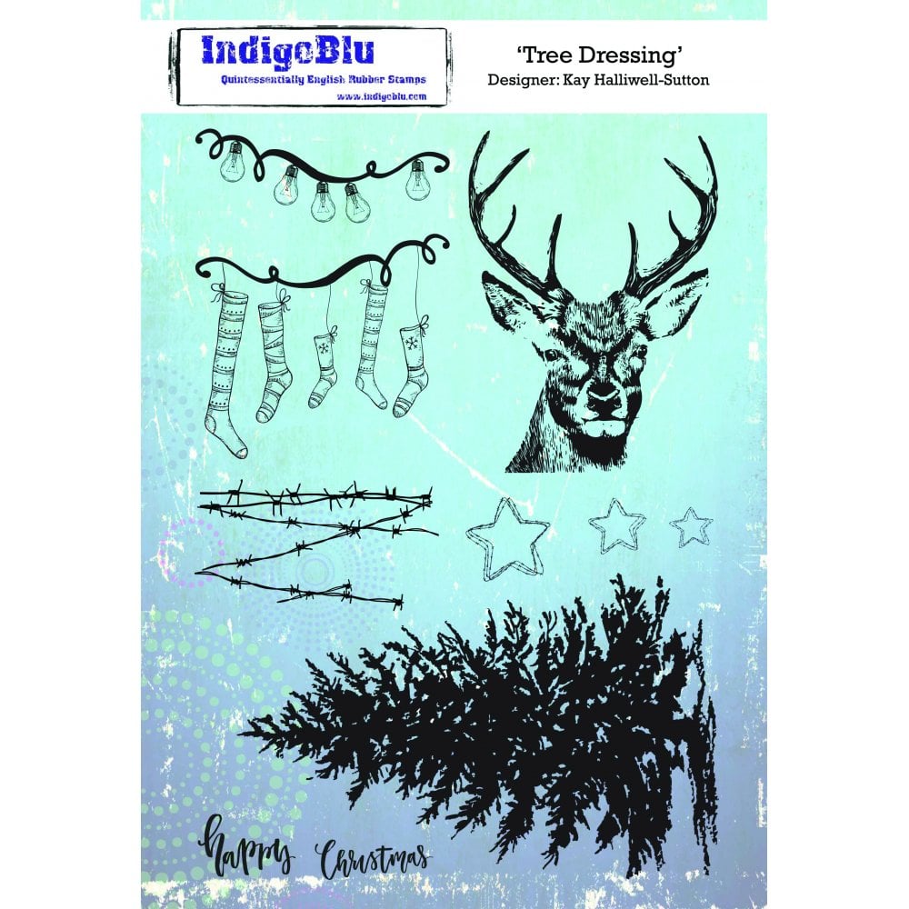 IndigoBlu - Cling Mounted Stamp - Tree Dressing - Kay Halliwell-Sutton