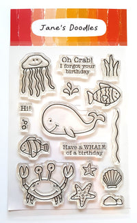 Jane's Doodles -  Clear Stamp Set - A6 - Under the Sea
