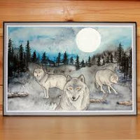 Hobby Art Stamps - Clear Polymer Stamp Set - A5 - Wolves