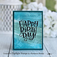 Craft Emotions - Clear Polymer Stamp Set - Handlettering - Happy Birthday & Numbers
