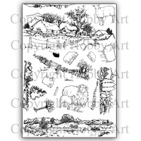 Hobby Art Stamps - Clear Polymer Stamp Set - A5 - Sheep Scene It