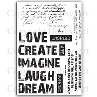 Hobby Art Stamps - Clear Polymer Stamp Set - A5 - Words