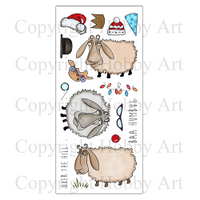 Hobby Art Stamps - Clear Polymer Stamp Set - Baa-Humbug